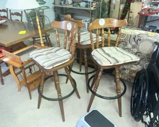 BAR STOOLS w/ CUSHIONS
