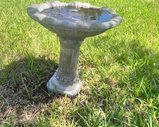 CEMENT BIRD BATH