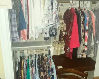 CLOSET FULL OF NICE CLOTHING