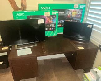LARGE OFFICE DESK .......AND MORE VIZIO TV'S!