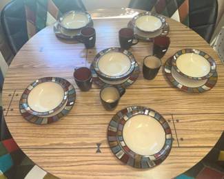 GIBSON "STAINED GLASS" CHINA SET