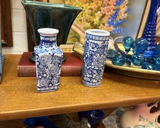 Small Blue and White Vases