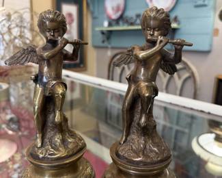 Art Nouveau Brass Cherubs