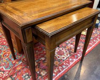 Vintage 1970s Campaign Style Nesting Tables