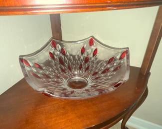 ATOMIC BURST RUBY POINT SERVING DISH