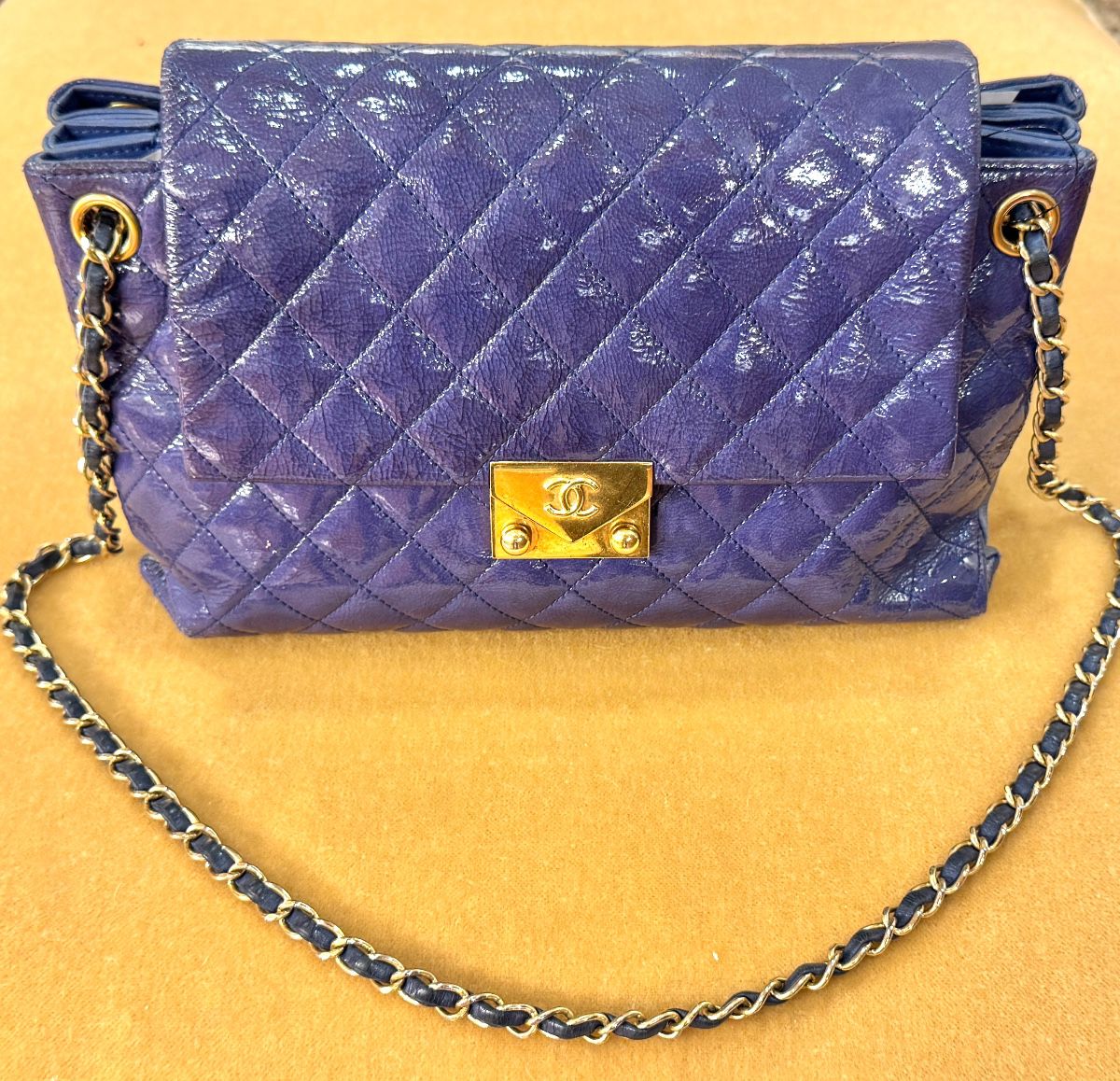 Authentic Chanel Quilted Flap Shoulder Bag with Documentation