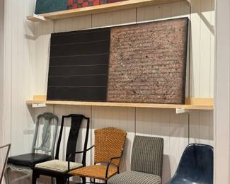 Set of Contemporary Abstract Minimalist Canvas Paintings – Modern Geometric Wall Art Collection