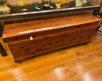Solid Cedar Blanket Chest – Large Rustic Wooden Hope Chest Storage Trunk