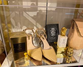 Elegant Nude Patent Leather Ankle-Strap Heels – Women’s Classic Pointed Toe Pumps.