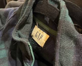 GAP Vintage Plaid Wool Zip Jacket – Classic Casual Fall Flannel Coat.