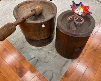 Solid Hardwood Grain Mortar & Pestle