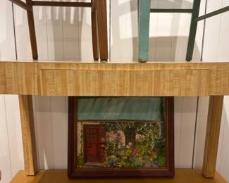 Console Table with Drawer – Modern light wood console or desk table with single drawer and clean minimalist design.