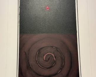 Modern Abstract Spiral Canvas Painting – Contemporary Minimalist Wall Art in Earth Tones