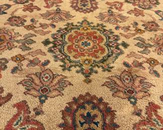 Traditional Persian Style Floral Area Rug – Cream Background Oriental Carpet