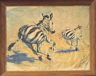 Trotting Zebras by Fritz Rudolph Hug