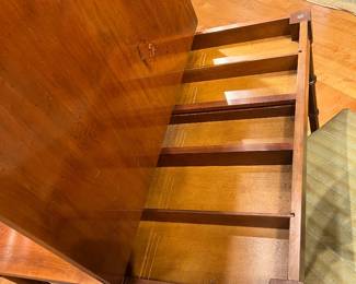 Antique Barnard & Simonds Grand Rapids flip-top game table with interior storage compartment.