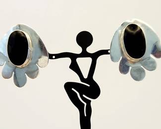 Sterling & Onyx Earrings