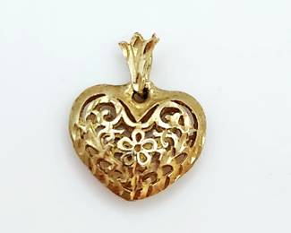 Puffed Heart Pendant