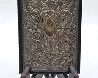 vintage silver plated oxford book