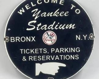 1950s yankee stadium ticket sign