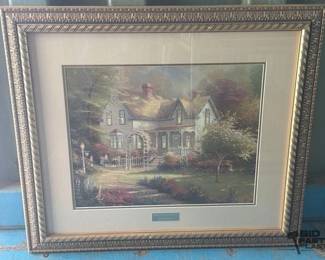 3052  Framed Thomas Kinkade Home Is Where the Heart Is II Print 