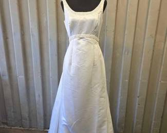 7020  Vintage White Beaded Wedding Dress 