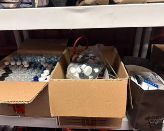 6108  Empty Glass Bottles, Body Lotion 
