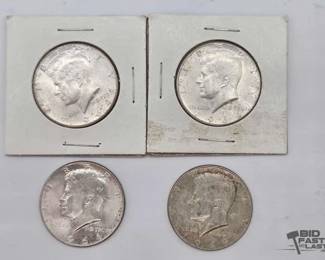 1496  4 Kennedy Half Dollars 