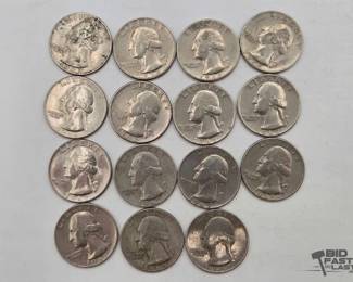 1526  15 40 Silver Quarters 