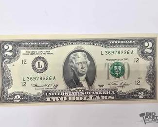 1508  1976 $2 Bill 