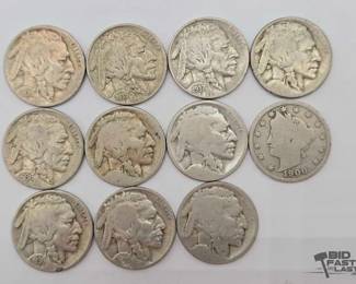 1506  Buffalo Nickles and Liberty Head Nickle 