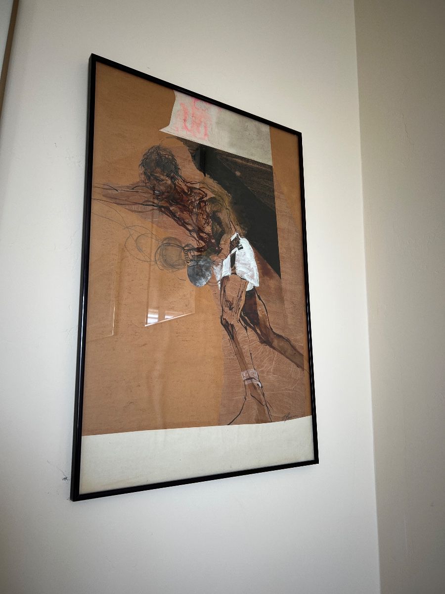 Original Art by LeRoy Neiman of Mohammed Ali - gifted by the artist to our main character