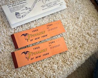 Vintage Titans of New York Ephemera 1960 - pre New York Jets - 