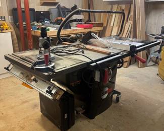 SawStop 10" Professional 1.75HP Cabinet Saw - Model PCS175 with Add-On Router Table Extension & Porter Cable Router