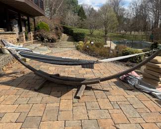 Teak Hammock Frame with Fabric Hammock