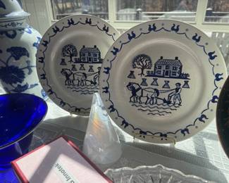 Metlox Poppytrail Blue Provincial Dinner Plates