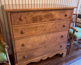 Homemade (Made by the Homeowner) Oak Chest of 4 Drawers - (42"W x 21"D x 41"H)