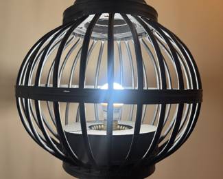 Bamboo Framed Birdcage-Style Decorative Floor Lamp