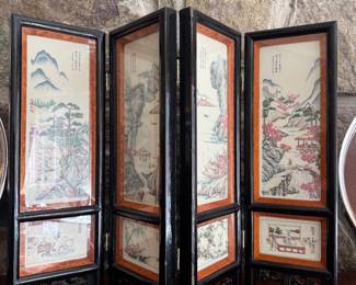 Four-Panel Miniature Chinese Screen