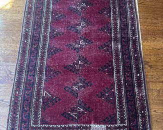 Vintage Hand-knotted Turkmen Wool Rug (63"L x 40"W)