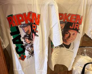 Collection of Vintage Cal Ripken Jr. T-Shirts Size XL (2 Used, 3 Never Worn)