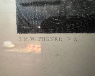 Framed Original Engraving "Dover" by James Tibbitts Wilmore Painted by Joseph Mallord William Turner