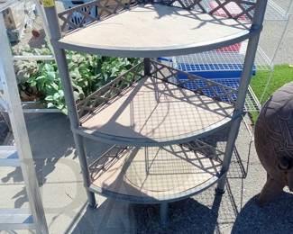 corner patio shelf