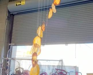 brazilian agate geode wind chime 