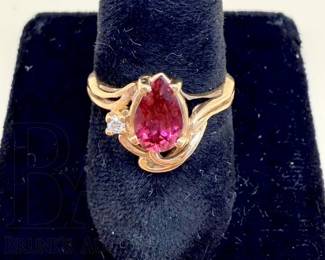 14k gold & ruby