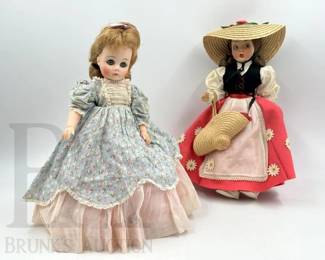 (2) vintage dolls 