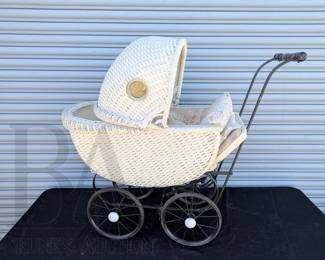 wicker baby stroller