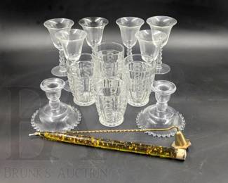Hobnail glassware
