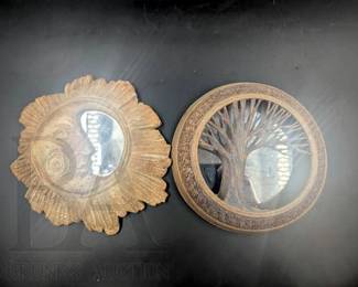 wood carved mirror
