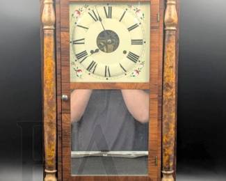 burl wood mantle clock